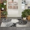 Homeroots 3' X 5' Black And White Floral Power Loom Area Rug 521642 - alternate 2