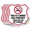 Signmission No Smoking Shield Sign This Is A Smoke F, 4 inch X 4 inch, Vinyl Decal, 5PK SHI-D-5PACK-4-402 - alternate 1