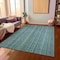 Homeroots 5' X 8' Teal Blue Aqua And Gray Striped Washable Indoor Outdoor Area Rug 616389 - alternate 2