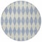 Homeroots 8' Sky Blue And Ivory Round Geometric Washable Indoor Outdoor Area Rug 577117 - alternate 4