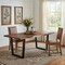 Homeroots 78" Brown And Black Solid Wood And Metal Dining Table 521824 - alternate 5
