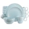 Gibson Elite Alemany 16 Piece Round Stoneware Dinnerware Set in Aqua 92841.16RM - alternate 1