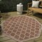 Jonathan Y Trebol Moroccan Trellis Textured Weave Red/Beige 5 ft Octagon Indoor/Outdoor Area Rug SMB109C-5TGN - alternate 1