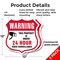 Signmission 24 Hour Surveillance Shield Sign Warning, 12 inch X 12 inch, Plastic Sign, 2PK SHI-P-2PACK-12-347 - alternate 2