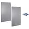 Triton Products (2) Square Hole Pegboards W/ Mounting Hardware, Epoxy 18-Gauge Steel, Gray, 24" W x 42-1/2" H LB2-G - alternate 1
