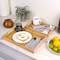 Happimess Elora Set of 2 Handcrafted Nesting Bamboo Breakfast Trays with Handles, Natural TRY5001A-2SET - alternate 2