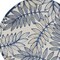 Homeroots 4' Navy Blue And Ivory Round Botanical Leaves Indoor Outdoor Area Rug 546640 - alternate 4
