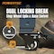 Powertec 2in Caster Wheels Set, 2 w/ Brake, 350 lbs Cap. 360° Swivel, Plate Mounted, PU Castor Wheels 17219 - alternate 5