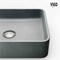 Vigo Segovia Gothic Gray Concreto Stone 16 in. L x 12 in. W x 4 in. H Rectangular Vessel Bathroom Sink VG04064 - alternate 2