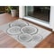 Homeroots 2' X 3' Gray and Black Faux Bois Washable Non Skid Indoor Outdoor Area Rug 564410 - alternate 1