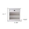Homeroots Classic White Large Nightstand With Shelves 397624 - alternate 2