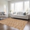 Homeroots 8' X 10' Terra Cotta Copper And Beige Geometric Washable Indoor Outdoor Area Rug 583399 - alternate 2