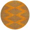 Homeroots 8' Orange And Blue Round Geometric Washable Indoor Outdoor Area Rug 598766 - alternate 4