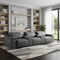 Homeroots 175" Dark Gray Top Grain Leather Reclining USB Sofa And Storage 643718 - alternate 3