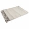 Homeroots Beige Woven Cotton Striped Throw Blanket 516615 - alternate 4