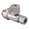 Tectite 1/2in Chrome-Plated Brass Push-to-Connect x3/8in. O.D. Compression Quarter-Turn Straight Stop Valve FSBVS1238C - alternate 3