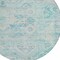 Homeroots 8' Teal Blue And Pink Round Floral Medallion Washable Indoor Outdoor Area Rug 616636 - alternate 4