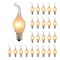 Bulbrite 6-Watt S6 Silicone Dimmable (E12) Candelabra Screw Base Incandescent Light Bulb, 2700k, 25PK 861968 - alternate 1