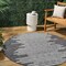 Jonathan Y Zolak Berber Stripe Geometric Black/Ivory 3 ft Round Indoor/Outdoor Area Rug SMB124E-3R - alternate 1