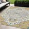 Homeroots 5' X 8' Gold Ivory And Blue Oriental Washable Indoor Outdoor Area Rug 596627 - alternate 1