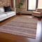 Homeroots 5' X 8' Rust And Blush Striped Washable Indoor Outdoor Area Rug 615849 - alternate 4