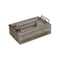 Homeroots Set of Three Gray Solid Wood And Metal Crate, 3PK 487692 - alternate 2