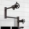 Kingston Brass Deck Mount Pot Filler Faucet with Knurled Handle, Oil Rubbed Bronze KS4705RKX - alternate 3
