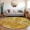 Homeroots 8' Terra Cotta Brown And Gold Round Floral Medallion Washable Indoor Outdoor Area Rug 603205 - alternate 2
