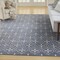 Homeroots 5' X 7' Blue And Ivory Geometric Indoor Outdoor Area Rug 572643 - alternate 4