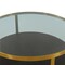 Homeroots 43" Clear And Black Gold Glass And Solid Wood and Metal Round Coffee Table With Shelf 520591 - alternate 4