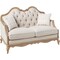 Homeroots 62in Beige And Brown Linen Loveseat and Toss Pillows 515747 - alternate 1
