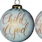 Homeroots White and Gold Child of God Hand Painted Mouth Blown Glass Ornament 477554 - alternate 2