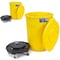 Magnum Tool Yellow 32 Gallon Trash Can Set (Trash Can, Quiet Dolly, and Reinforced Lid) (2 Set) CMTC-CLD0-32Y02 - alternate 1