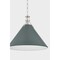 Hudson Valley Lighting Painted No. 2 21 in. Pendant in Polished Nickel/Soft Studio Green by Mark D. Sikes MDS352L-PN/SSG - alternate 2