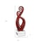 Homeroots 13" Clear Burgundy and Black Murano Glass Modern Abstract Tabletop Sculpture 376075 - alternate 2