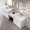 James Martin Vanities Bellshire 96" Dual Vanity Set with 24" Make-Up Counter, Bright White w/3 cm White Zeus Silestone Top 660-VMC96-BW-3WZ - alternate 2
