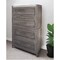 Homeroots 37" Gray Solid Wood Four Drawer Chest 524583 - alternate 5