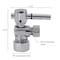 Westbrass Toilet Kit W/ 1/4-Turn nom comp Stop and Wax Ring, Lever Handle in Satin Nickel D1614TBL-05 - alternate 4