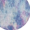 Homeroots 8' Blue Peach And Sky Blue Round Abstract Washable Indoor Outdoor Area Rug 615856 - alternate 4