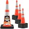 Xpose Safety 28 In Orange Slim Line Traffic Cone, 10 lb Base with 6in & 4in  Collar, DOT Approved, 12-PK OTC28SL-64-10L-12-X - alternate 1