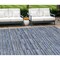 Homeroots 10' X 14' Navy Blue And Denim Blue Striped Washable Indoor Outdoor Area Rug 587913 - alternate 1