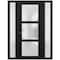 Vdomdoors Front Exterior Prehung FiberGlass Door Frosted Glass / Manux 8552 Matte Black / 2 Sidelight Exterio MANUX8552EXD-BLK-W12+36+12 x H80-RH - alternate 3