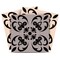Homeroots 6" X 6" Light Grey And Cream Orchid Peel And Stick Removable Tiles 390745 - alternate 4