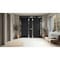 Vdomdoors Aluminum Double Doors Cynex 6777 Black 2 Sidelights and Top Transom Mirrored Clear Glass Modern Pai CYNEX6777DEXD-BLK-W14+72+14xH96+16-RH-O - alternate 3