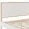 Martha Stewart Flynn Queen Size Solid Wood Platform Bed with Upholstered Base and Headboard, Wood Slat Bottom MG-0900272F-LTB-Q-WH-MS - alternate 5
