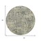 Homeroots 8' Pewter And Beige Round Abstract Washable Indoor Outdoor Area Rug 630533 - alternate 4
