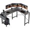 Healsmart L-Shaped 50-Inch Gaming Computer Desk with Reversible Corner for Students to Study and Write, Woode 3A88FNDESKOFFICEL50X43GRY - alternate 1