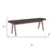Homeroots 60in Black and Brown Fabric and Wood Upholstered Bench 668851 - alternate 4