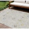 Homeroots 9' X 12' Silver Gray And Gold Oriental Washable Indoor Outdoor Area Rug 598074 - alternate 1