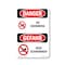 Signmission Safety Sign, OSHA Danger, 7" Height, No Swimming Bilingual, D-57-VG-1709 OS-DS-D-57-VG-1709 - alternate 1